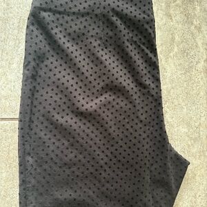 Maison Jules Black Velvet Polkadot Textured Women’s Officewear